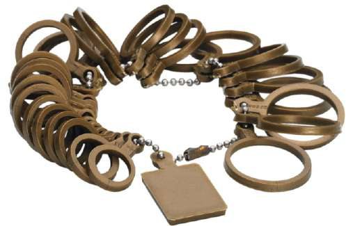 Plastic Ring Sizer Golden US Std. 1-15 Set of 29 Pcs