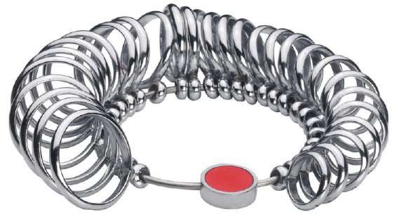 Ring Sizer Half Round US Std 1 to 15 Set of 29 Pcs
