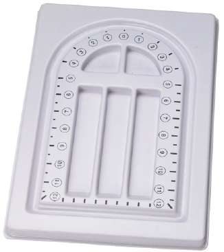 Plastic Bead Board With 2 Compartments & 3 Centre Grooves