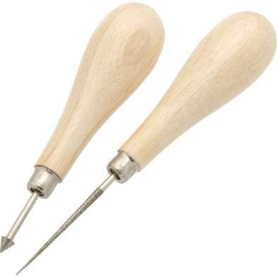 Diamond Coated Reamer With Wooden Handle Set Of 2 Pcs