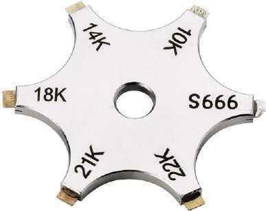 Gold Testing Star Shaped