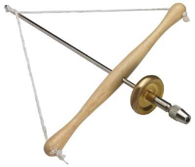 Bow Drill With Brass And Wooden Handle