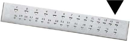 Draw Plate Triangle Holes Draw Plate Triangle Holes 8" - 30 Holes