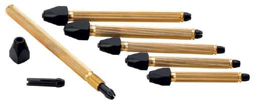 Brass Pin Vice Set of 6 Size : 7 Cm , 8 Cm , 9 Cm
