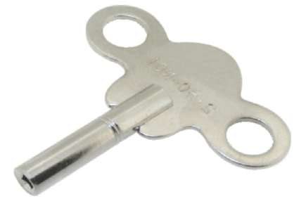 Nickelled Double Ended Clock Key (Mild Steel)