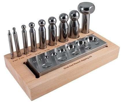 Round & Oval Dapping Kit 9 Pc Set