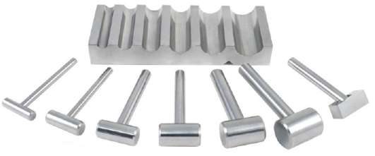 Forming Block with 7 Pc Hammer Set