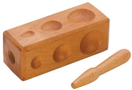 Wooden Design Block 4 In 1 (Round , Oval , Heart & Tear Drop)
