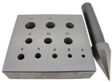 Bezel Block Octagon Hole with 17 Degree Punch