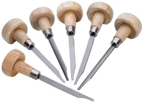 Graver Set Of 6 with Wooden Handle