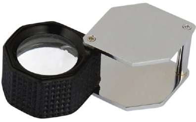 Eye Loupe 21 mm - 20 X with Rubber Grip & Chrome
