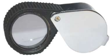 Eye Loupe 18 mm - 10 X with Rubber Grip & Chrome