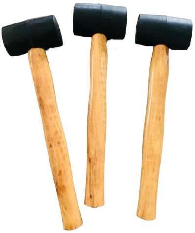 Hammer Rubber Head with Wooden Handle