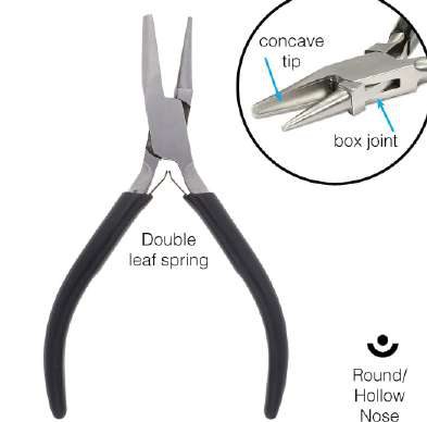 Plier Round & Hollow Nose Combined 5" Inch Heavy