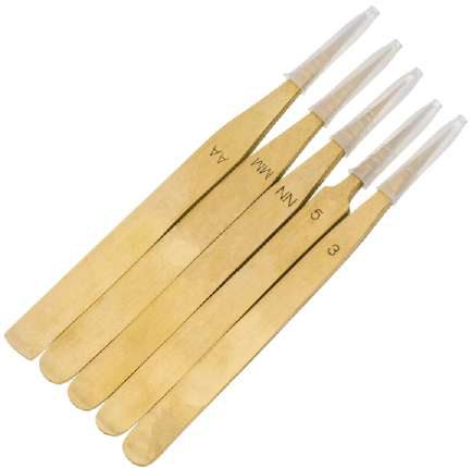 Brass Tweezer Set Of 5 Comes In Nice Plastic Pouch
