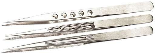 Diamond Tweezer SS Set Of 3 165 mm Long