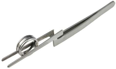 Stand Up Tweezer SS Cross Lock Z Shape 165 mm Long