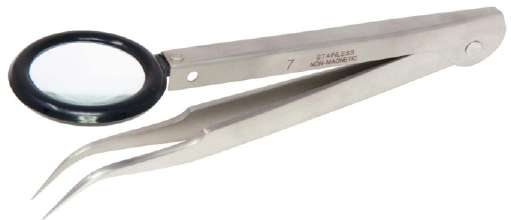 Tweezer SS No.7 with Magnifying Glass