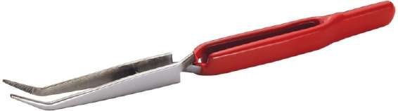 Tweezer Cross Lock Curved with Insulated Pvc Grip